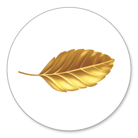 Sluitzegel blaadje goud